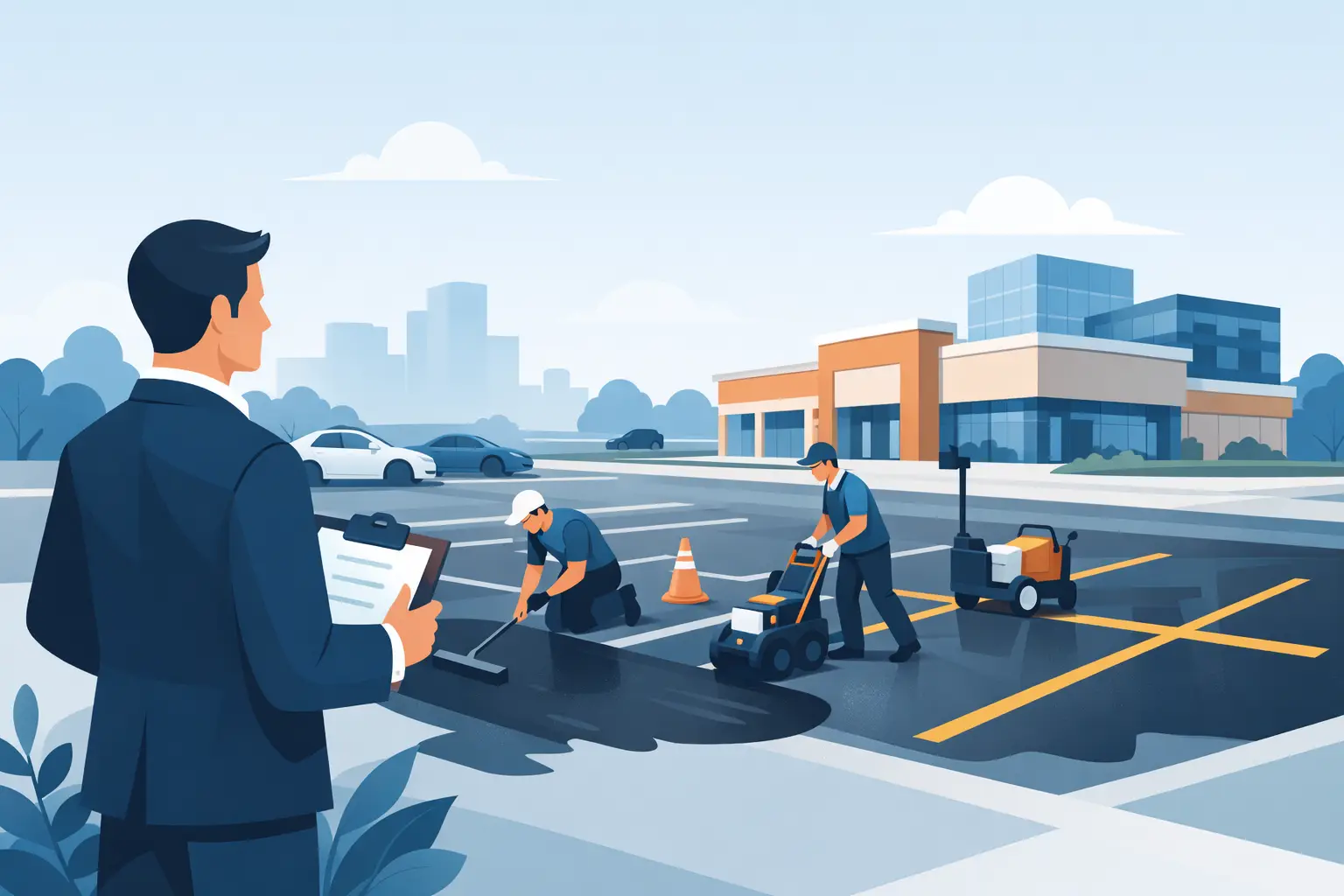 Cómo vender sellado de estacionamientos comerciales