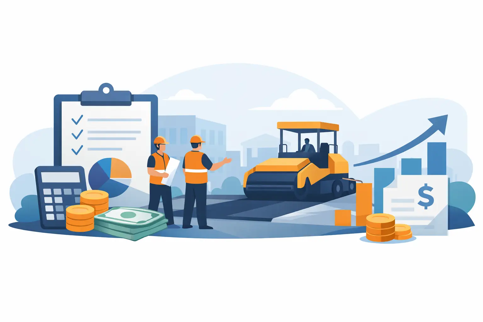 Conversiones de presupuestos pavimentación comercial