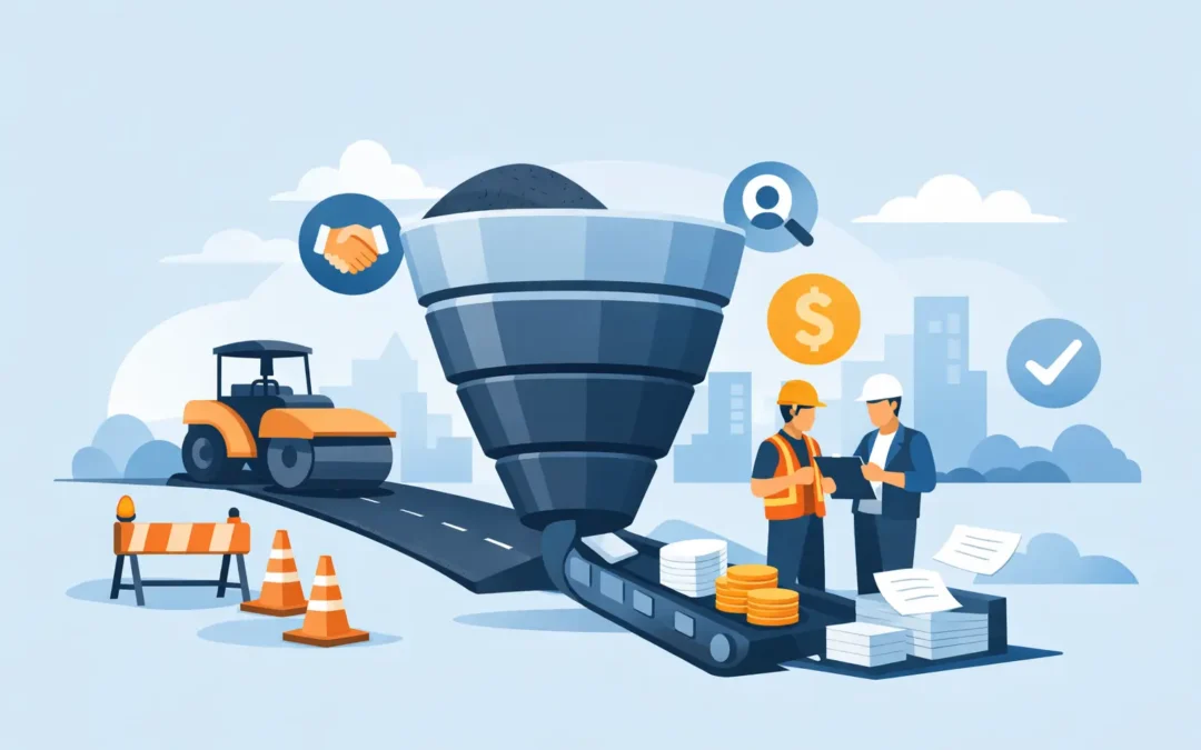Pipeline comercial para contratistas de asfalto